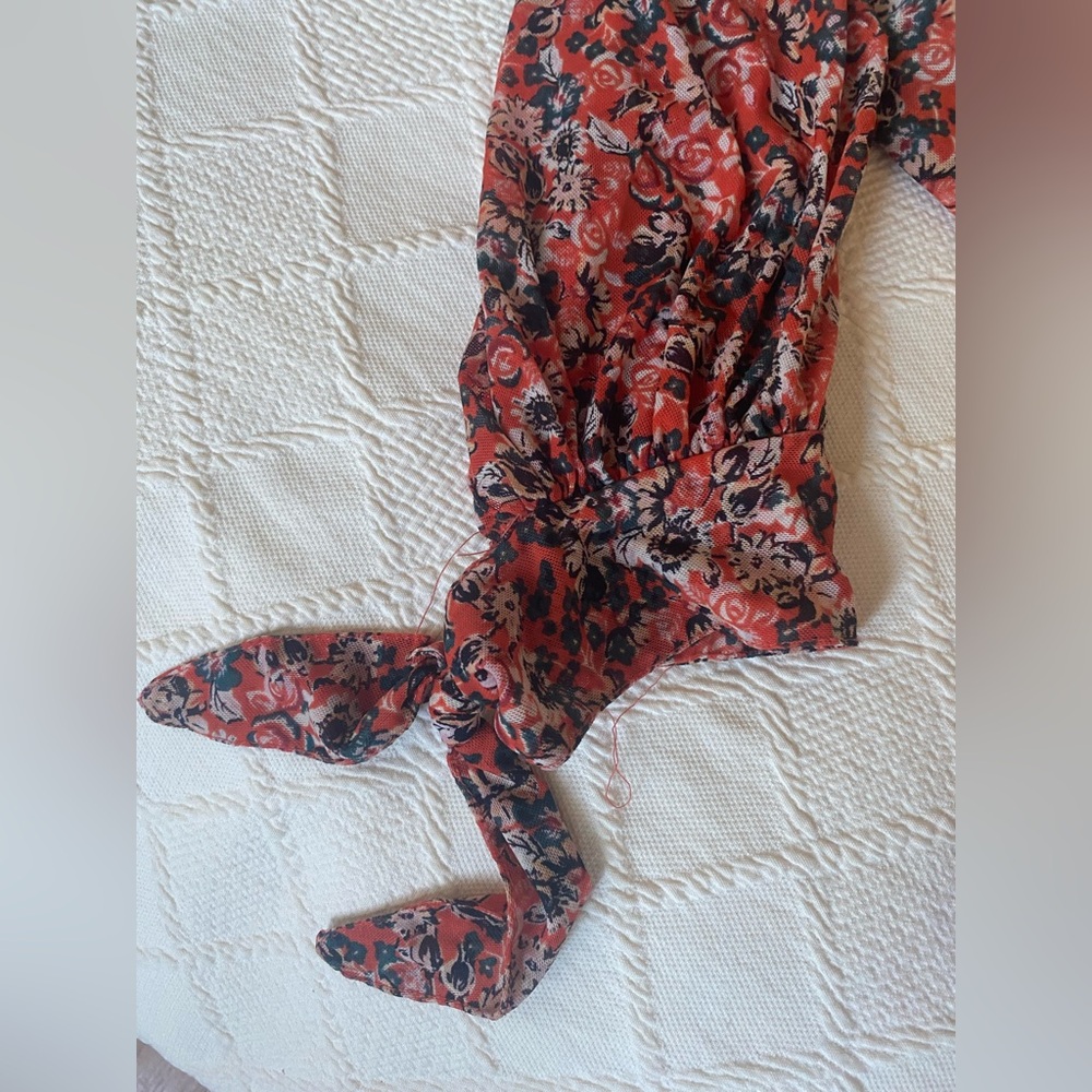 Free People Floral Long-Sleeve top - Picture 5 of 6